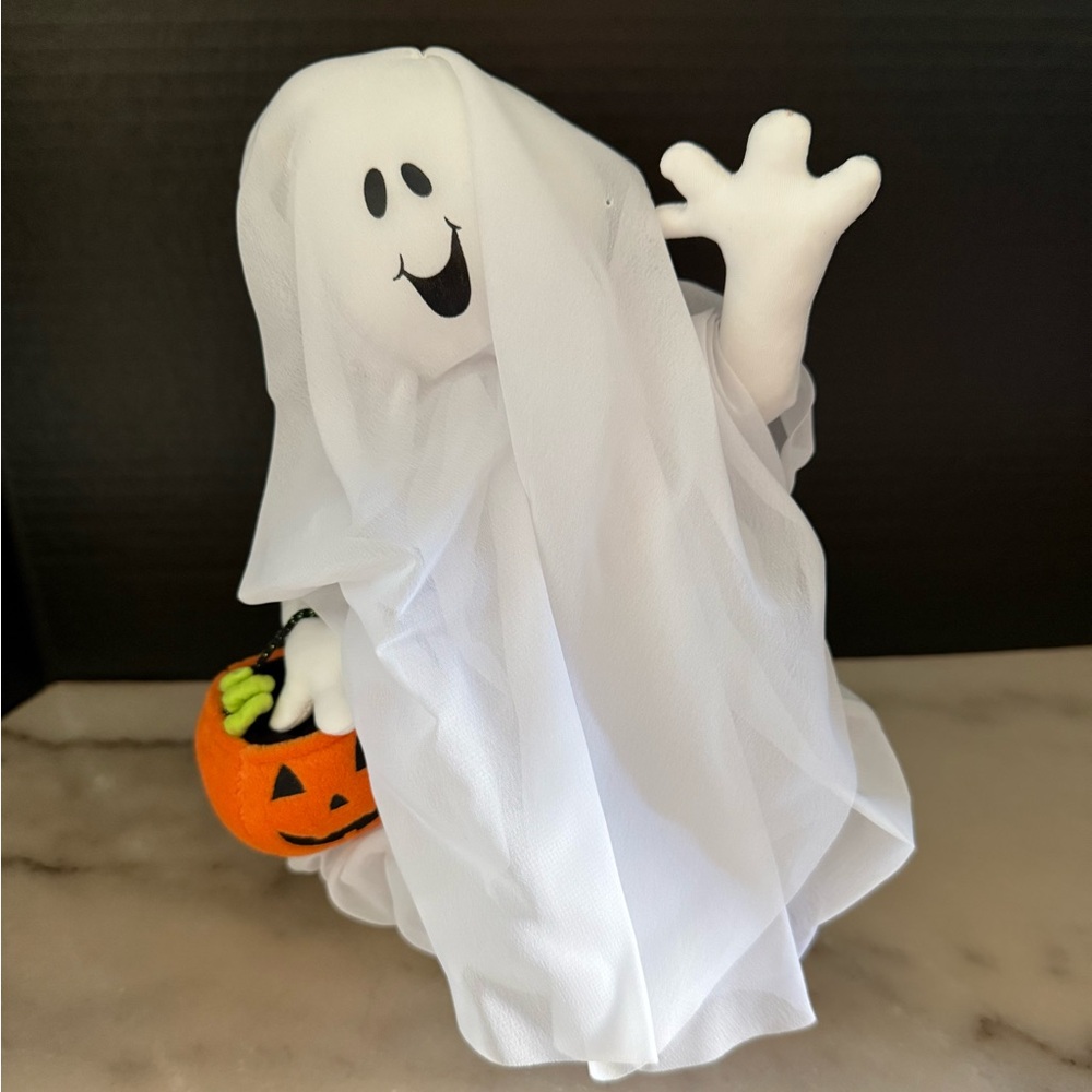 Hallmark Halloween Animated Ghost 12" Rolls Around "Sings I Want Candy"